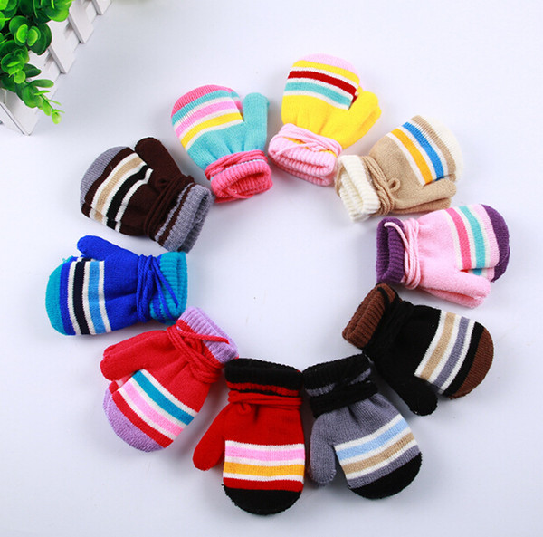 1-5years FASHION New Winter Infant Baby Cute Multicolor Print Hot Girls Boys Of Winter Warm Gloves Y111530