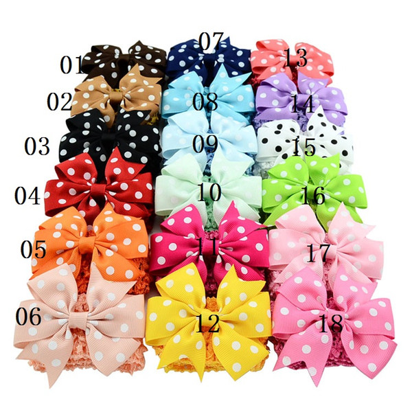 Dot Bow Bubble Baby Hair Band Handmade Children Hair Band Elastic Dual-use Bow Hairpin Girl Kids bow Hair Band LYU20