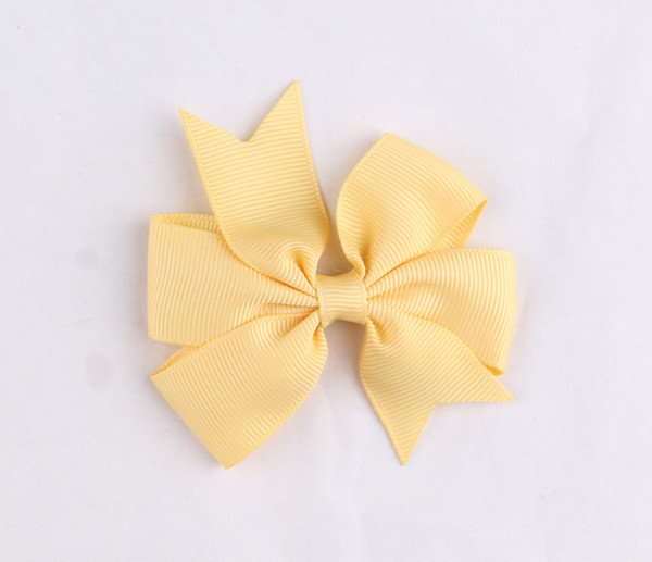 Kids Baby Hairpin Headdress Crocodile Hair Clip Girl Swallowtail Ribbed Ribbon Bow Hairpin Baby Solid Color Hair Accessories 40 Colors HJK89