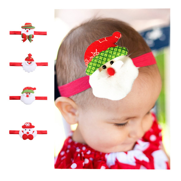 Cloth Christmas Headband Gifts Festive Party Children's Cartoon Hair Strap European and American Baby Hair Accessories Baby Hair Strap WFB56