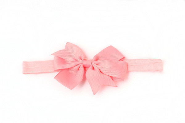 Free shipping boy girl Hair Accessories Solid color V word Bow Headband Ribbon dovetail baby Hair Clip Bandanas Cloth Children's Jewelry HK2