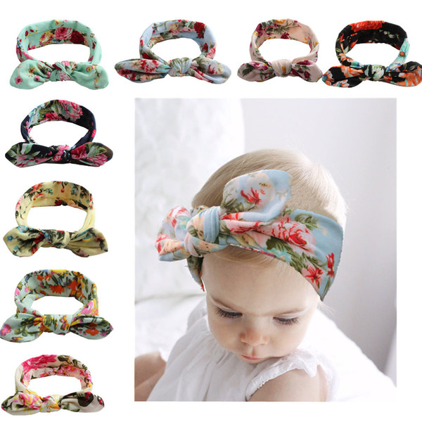 Children's Baby Printed Cross Hair Band Photo Headband Simple Bohemian Fashion Kids Hair Accessories Newborn Hair Band Elastic Band TYR89