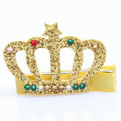 Kid Girl Princess 3D Crown Barrettes 2018 Korean Sequin Crown Barrettes Baby Hair Accessories Girls Hairbows