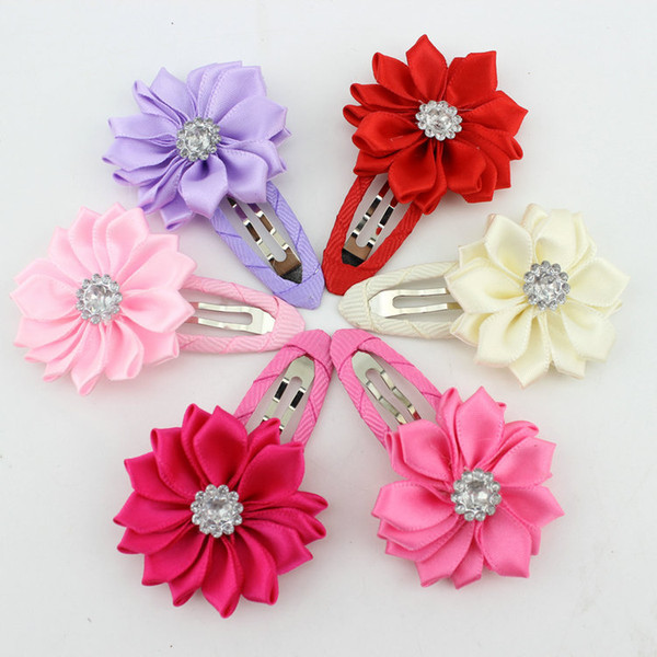 New 2015 high quality polygonal flower hair clips baby girl hairwear baby&kids hairpins children hair accessories