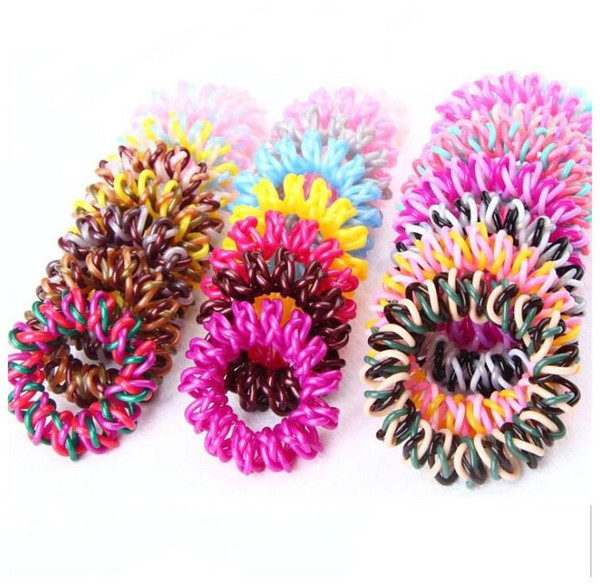 4.5cm High Quality Telephone Wire Cord Hair Tie Girls Elastic Braid Hair Band Ring Rope Bracelet Stretchy Scrunchy