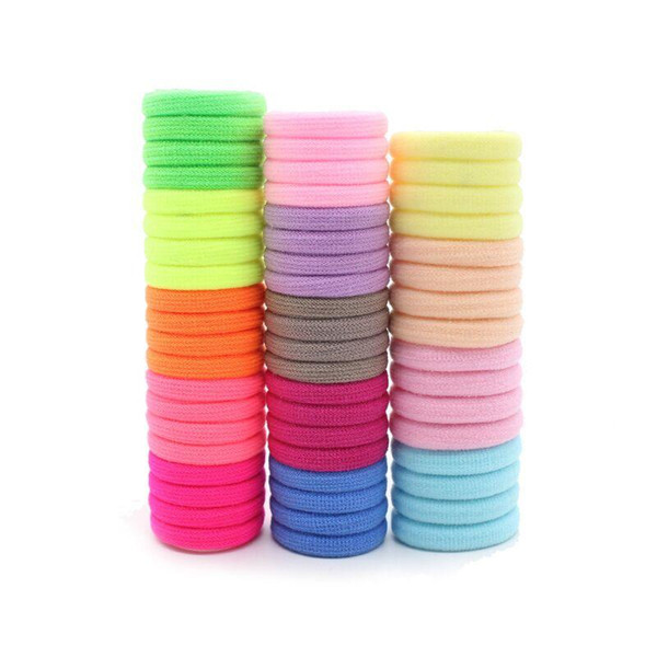 Wholesale Baby Children Elastic Hair Band Girls Ponytail Holder Accessory Hair Rope Headband Mix Candy Color