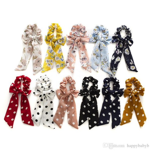 Women Girls Ribbon Hair rope Bow Hair Scrunchies Accessories Ponytail Holder hairbands Children Scrunchy Hairbands Headwear