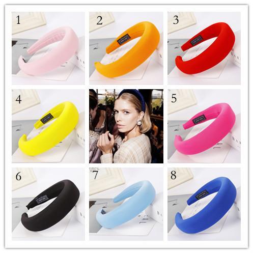 2019 INS Candy Sponge hair sticks fashion women girls Milk Silk headband hair accessories for 8 differnt colors