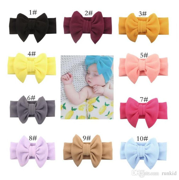 Summer Thin Style Candy color INS Newborn Headbands Bow Knot Headwear Elastic Head band free ship