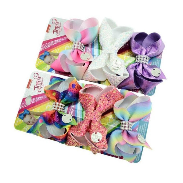 3 inch JoJo Siwa Bows Kids Girls Hairpin Hairclips Sparkle bows Barrettes Dance Hair Bows 21 colors