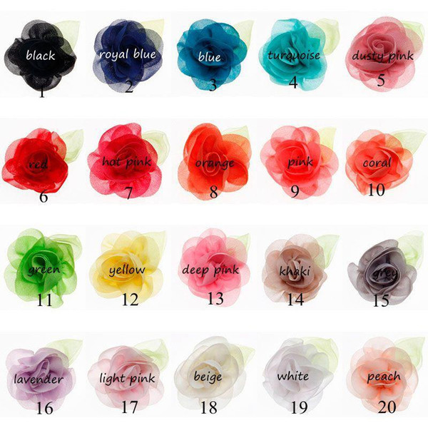 Infant Silk Flower Hair Accessories For kids Hair Accessories DIY Headband Hair Band Headwear 20 Colors