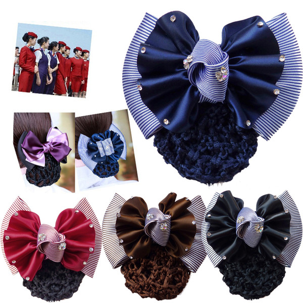 Bow Women Hair Snood Cover Bun Net Hair Clips Hairpins Hair Accessories for Women Girl Wedding Barrettes Headwear