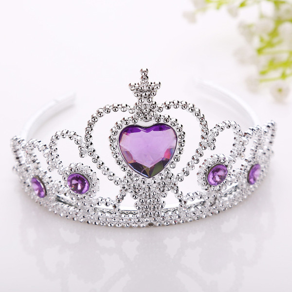 New Frozen Crown Twinkle Hair Accessories For Girls Princess Bridal Crown Crystal Diamond Tiara Hoop Headband Hair Bands