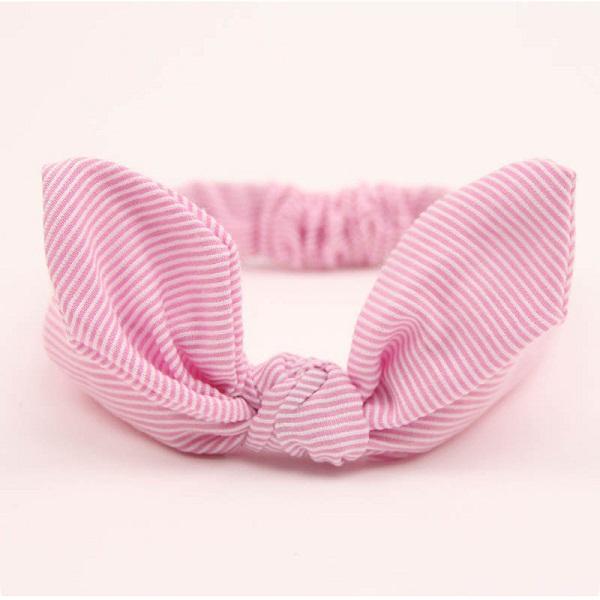 Cute Lovely Girls Elacstic Plaid Dots Bowknot Hairband Turban Rabbit Ear Headband Headwear Hair Band Accessories