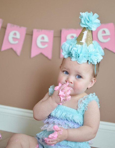 baby girl hair accessories baby girl crown birthday hat lace headband kids lace flower hair bands