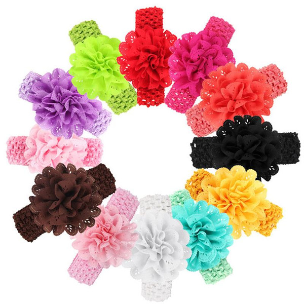 Newborn Baby Girls Headband Big Peony Flower Infant Toddler 4.5cm Wide bow headband hair band children hair accessories Headwear KHA49