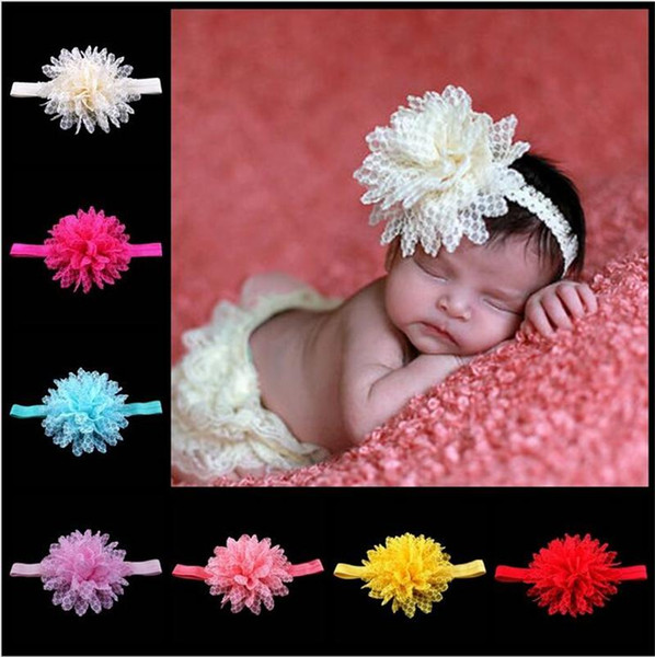 Lace Headbands Children Hair Accessories Kids Flower Headband Hair Things Baby Hairbands Childrens Accessories headwear 14Colors KHA428