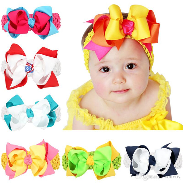 Newest Baby Headbands Big Bows Double Layers Baby Kids 5