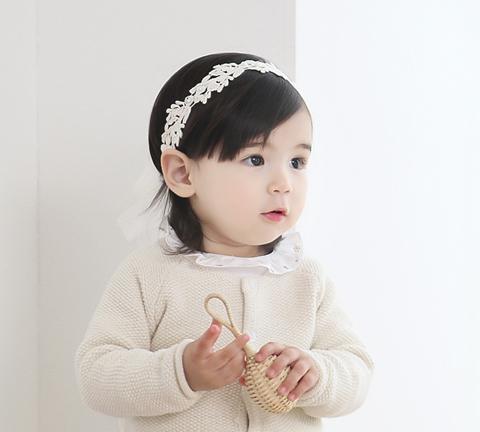 Baby Girls Headbands Korean Cute lace Pearl Princess Headwear Kids Ribbon Hairbands Children Hair Accessories Headdress KHA504