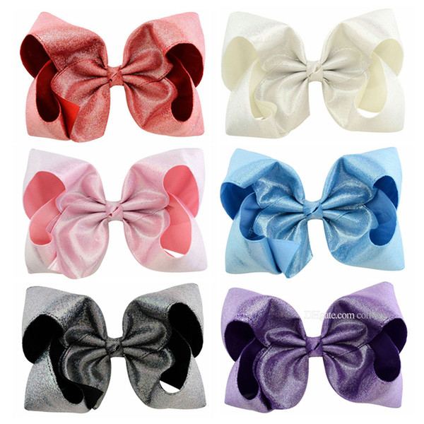 Baby hair clips JOJO bows sequin shiny hair accessories girls headdress barrettte Children bowknot hairpins Fashion Pu hair clippers KFJ201