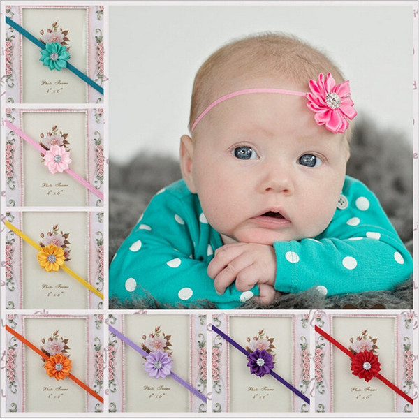 17 colors Baby Girls Headbands Mix flower babies Headbands Infant Toddler Hair Band Accessories Head Piece Hair Accessories Headwear KHA69