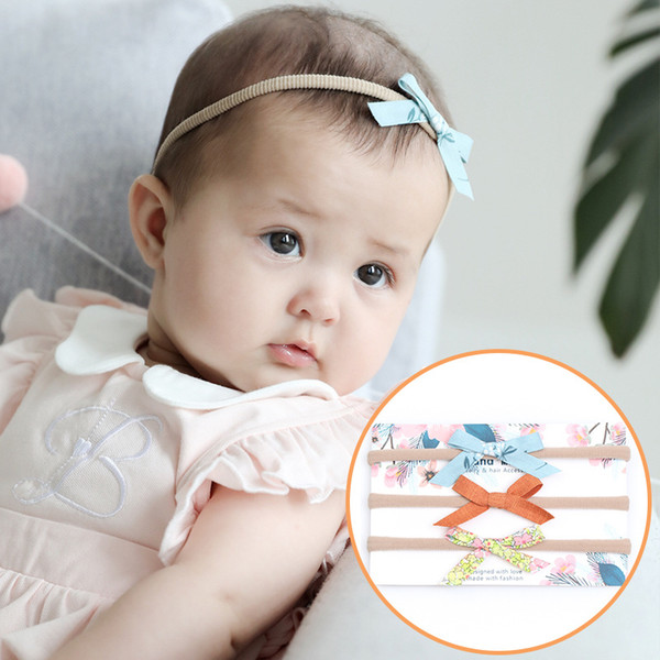 Fashion Baby Elastic Headbands Kids Girls Girls Handmade Bowknot Hairbands Children Hair Accessories KHA595