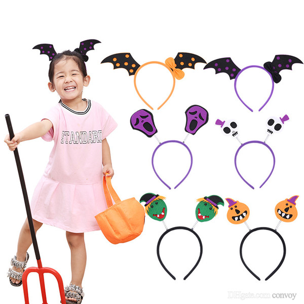 baby halloween hair sticks party wear skull witch bat animal hair hoops kids cosplay wear festival gift KFG29