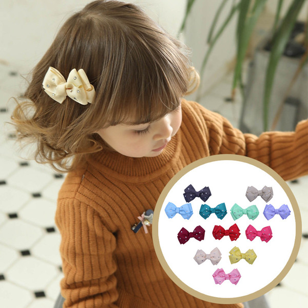 Baby Girls Sequin hairpins Hair Bow Barrettes Kids Paillette Hair Clips Clip With Metal Teeth Clip Boutique Bows Hair Accessories KFJ206