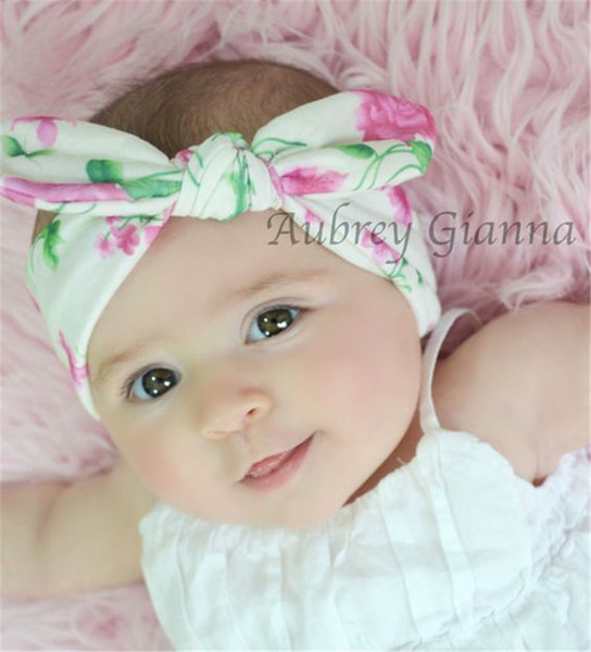 2016 New Children Kids Headbands Bohemia Baby turban Knot Bunny Rabbit Ear Head Bands hairbands Kids elastic Cotton hair accessories KHA455