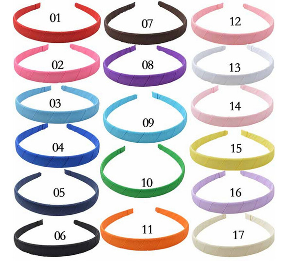 Hair Hoop Hair Bands Ribbon Winding Covered Plastic Headbands Women Girl Basic Headwear Hair Accessories width 1.5cm 2cm 2.5cm 20pcs FJ3104