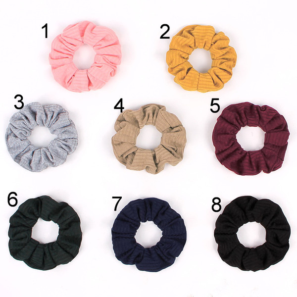 Hair Scrunchies Elastic Women Girls Solid Sweet Chiffon Ring Hair Ties Accessories Ponytail Holder Hair bands Rubber Band Scrunchies G1007