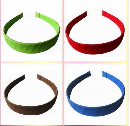 Hair Bands Hoop Ribbon Winding Covered Plastic Headbands Women Girl Kids Headwear Head band Accessories width 1.5cm 2cm 2.5cm 50pcs FJ3104