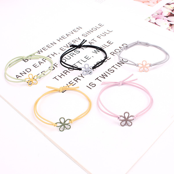 Korea Women Girls Elastic Hair tie Bands rope Ponytail Holder For Hair Scrunchie Rubber Bands Headbands sweet flower Accessories 0905A