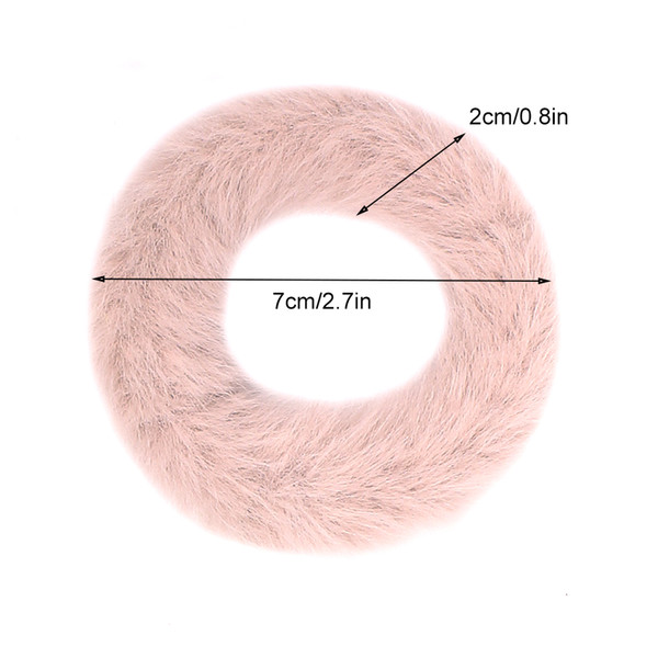 New Scrunchie Women Winter Soft Faux Fur Plush Elastic Hair Band Ponytail Holder Sweet Scrunchy Headband Pony Tail Hair Accessories 0911B