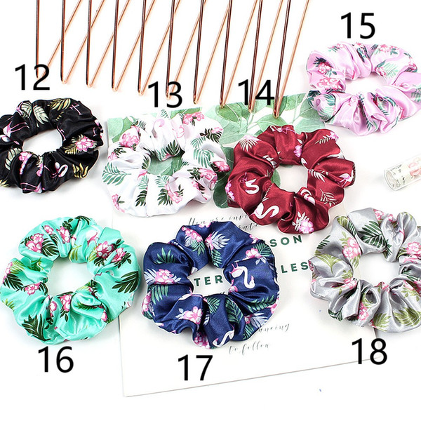 Korean Women Hearwear Girls Hair Tie Striped Lady Scrunchies Ponytail Hair Female Holder Rope Pineapple Print Hair Accessories 100pcs