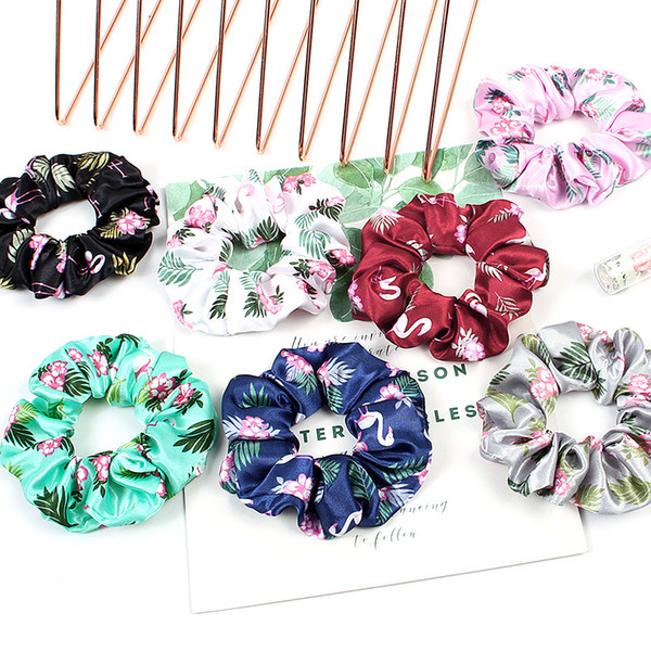 Korean Women Hearwear Girls Hair Tie Striped Lady Scrunchies Ponytail Hair Female Holder Rope Pineapple Print Hair Accessories 20pcs