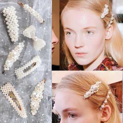 Hot Selling Fashion Hair Clip For Women Girl Hair Accessories Headwear Full Pearl Beautiful Hairpins Hair Ornament