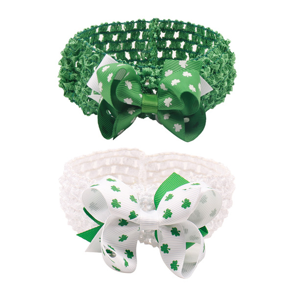 Special Price Kids Green Shamrock Headbands Elastic Nylon Hair Bands For Newborn St. Patrick's Day Headwear Hair Accessories