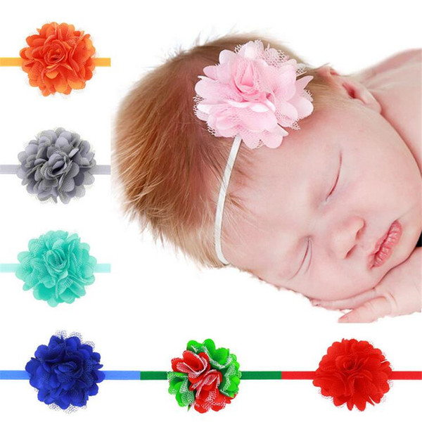 Baby Girls Headbands flower Lace Mesh Hairbands babies Infant Toddler Hair Band Head piece Children Hair Accessories Newborn Headwear KHA71