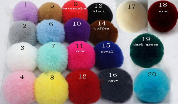 Faux Fur pompon ball fluffy imitation 6cm RABBIT fur pompom Soft Pom Poms for DIY bobbles hair bows hoop Accessories GR152