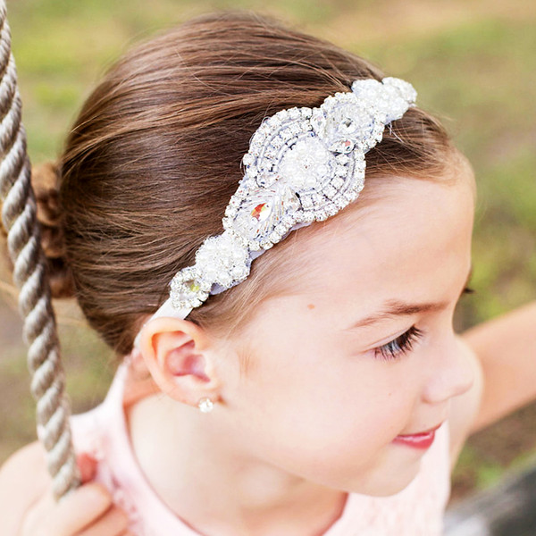 New 2020 Pretty Children Accessories Girls Hair Elastic Baby Girl Headband Hair Band Big Kids Flower Headband 10pcs H150