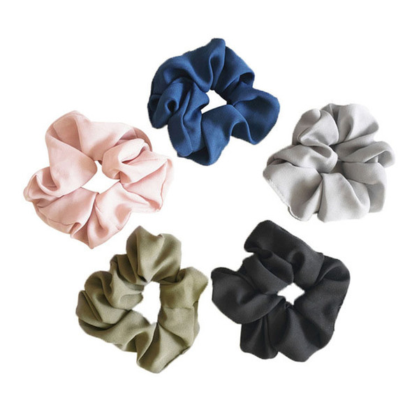 Hot Sale New Large Hair Bows Scrunchies Silk Ponytail Holder Hair Accessories Elastic Bands Bow knot Hair Scrunchy