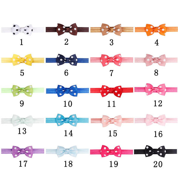 Hair Weave Bowknot Elasticity Spots Band Girls Bow Nylon Hair Bands Hair Accessories Hairband Wholesale DIY Supplies