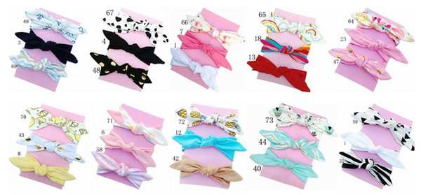 20pcs girl baby headwear cotton Turban Twist Hair band Head wrap Twisted Knot Soft stripe Headband Polka dot Headwrap accessories FD6554