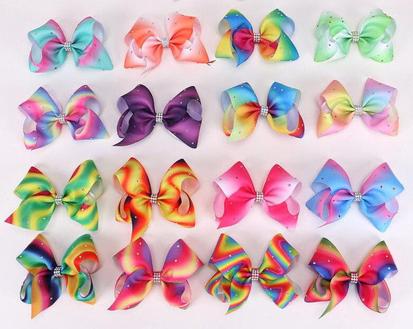 20pcs Jeweled Pastel flora ombre ribbon girl Jojo 5