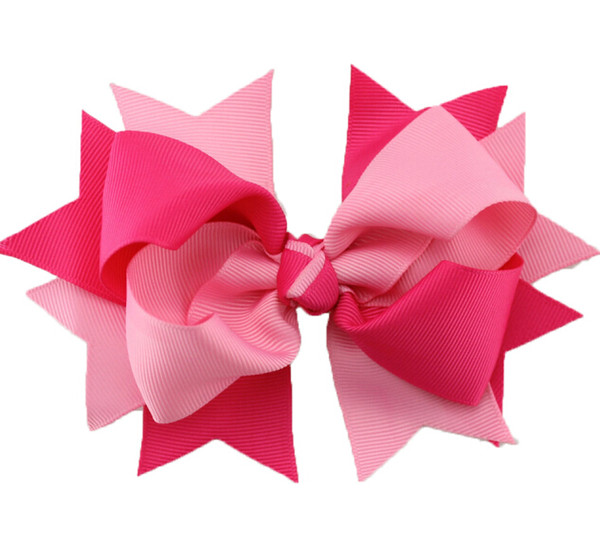 Girls' 3 inches double-color grosgrain ribbon Hair Bows Clips Accessories Boutique Hairpins Headwear Princess Barrettes 20pcs HD3205