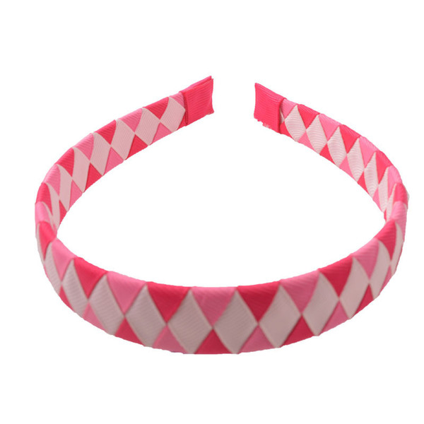 20 pcs headwear diamond check plaid Hair hoop lady girl ribbon winding hair bands hair Accessories Basic head band width: 1 inch FJ3107