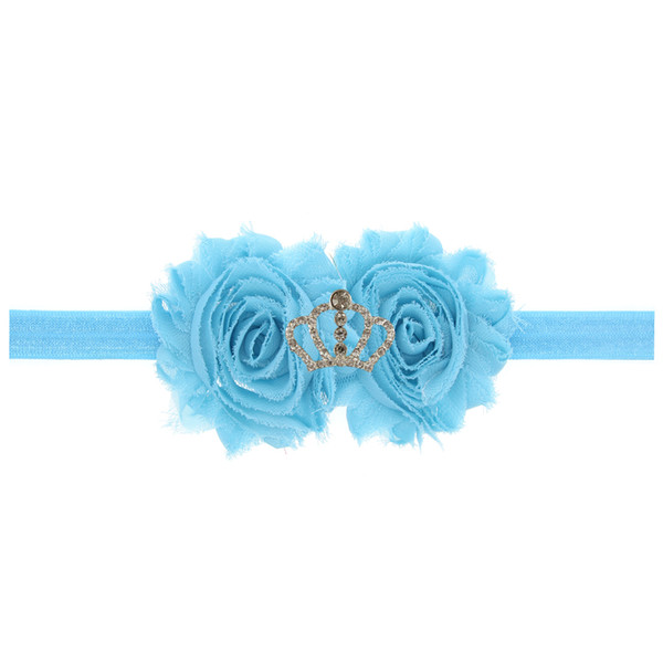 2pcs Headband hair boes Kids Polka Dot Bows Flower Ribbon Elastic Hairbands Girls Hair Accessory H139