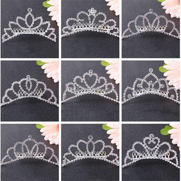 Baby girls princess Crown Princess combs Mini Twinkle Rhinestone Diamante Crown Hair Comb Hair Clip Tiara for Party Wedding C5682