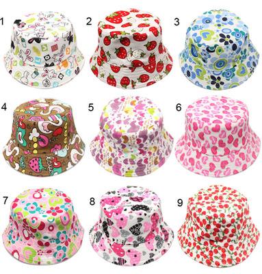 30 Color Kids Sun Hat Beanie Hat Caps Baby Sunbonnet Kids Topee Boys And Girls Cute Printed Basin Cap Fashion Casual Canvas Hats